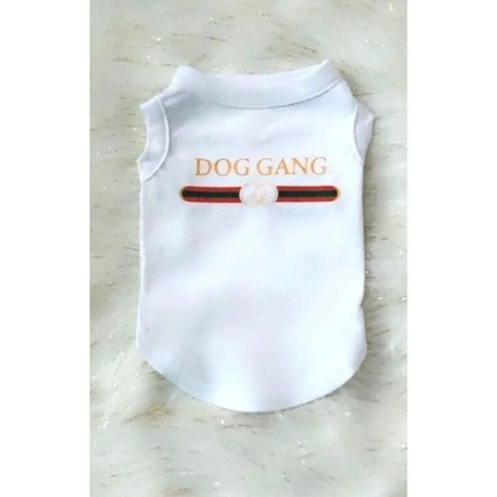 Dog Pet/Puppy LARGE Designer Inspired DG T-Shirt Vest Apparel‎ Costumes Clothing